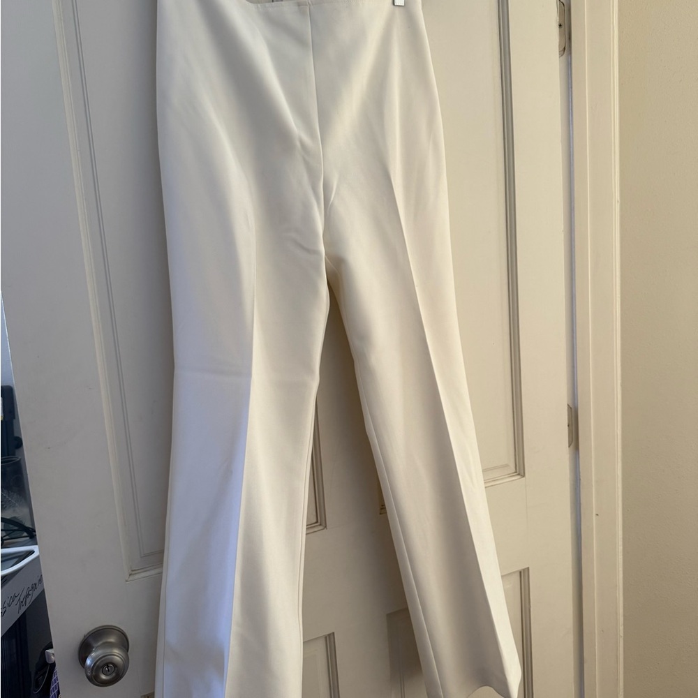 Trina Turk Elegant White Flare Pants